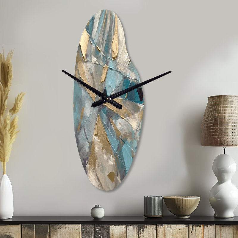 Horloge murale asymétrique en métal Dametri, Médium