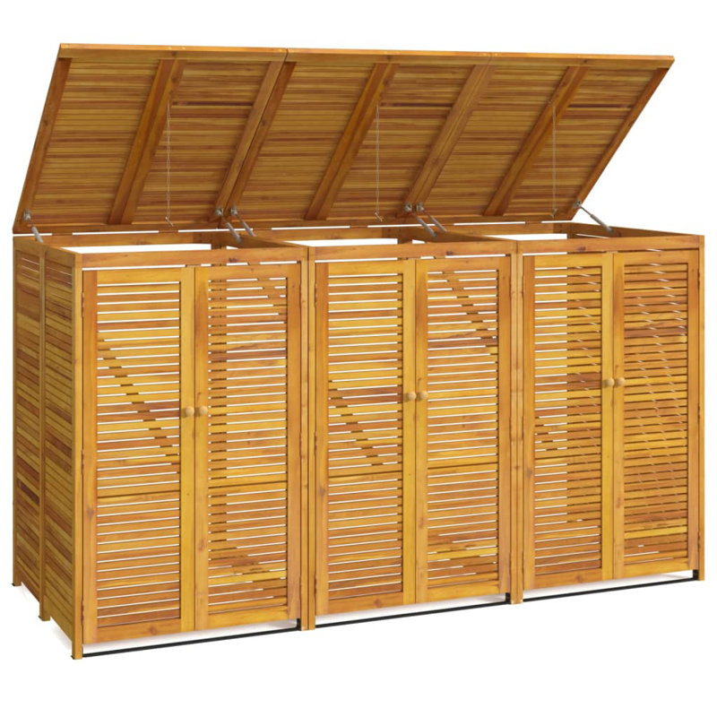 Bajan Wooden Triple Bin Store