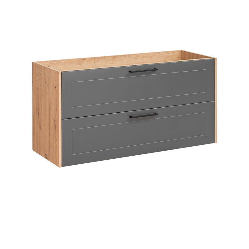 Evelyn-May 120cm Single Bathroom Vanity Base Only in Grey/Brown, Grey