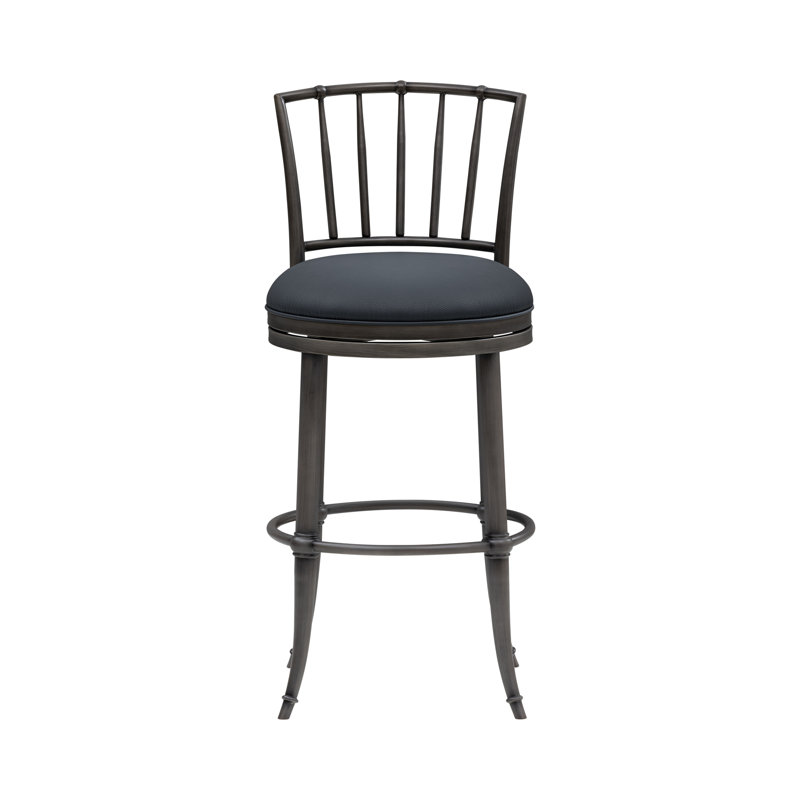 Ensemble de 3 tabourets de bar pivotants en similicuir de qualité commerciale Conte, Bleu
