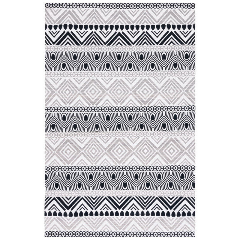 Gaetan Hand Woven Performance Geometric Rug, Rectangle 4' x 6'
