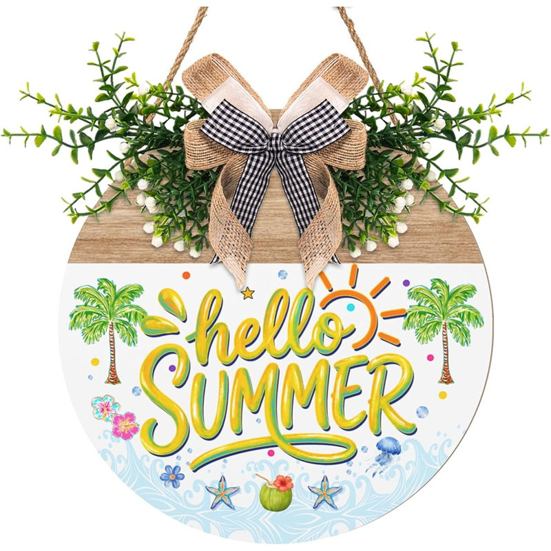 Porte-affiche en bois Hello Summer