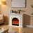 47.24" Ivory White Landscape Electric Fireplace