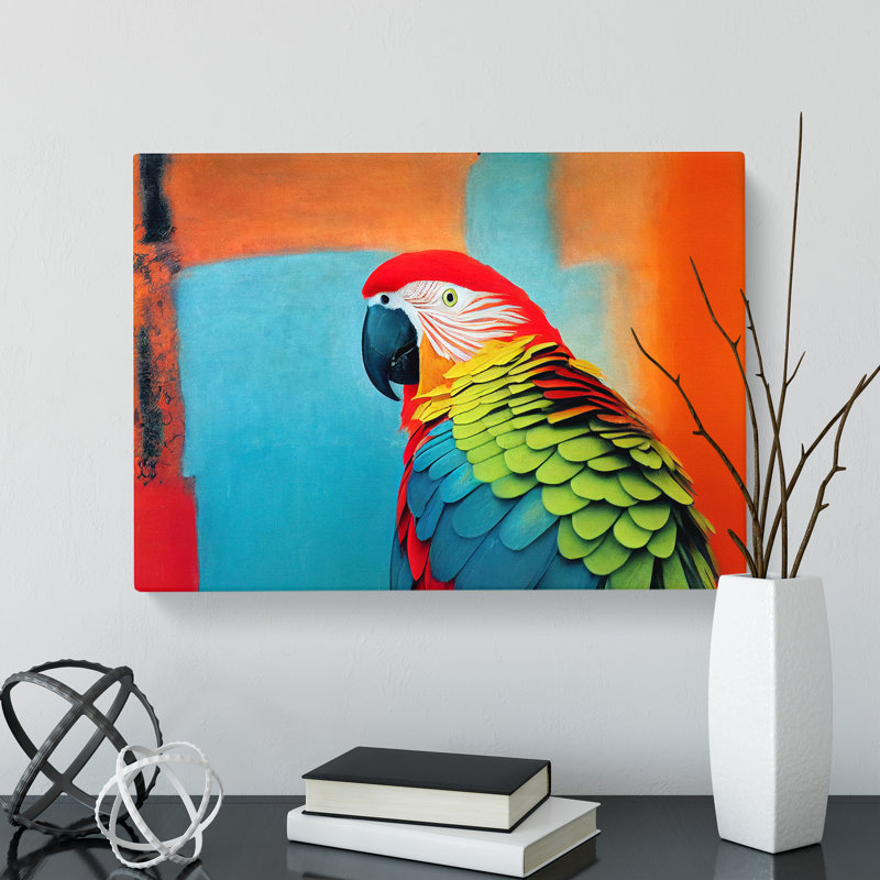Stimulating Parrot - Wrapped Canvas