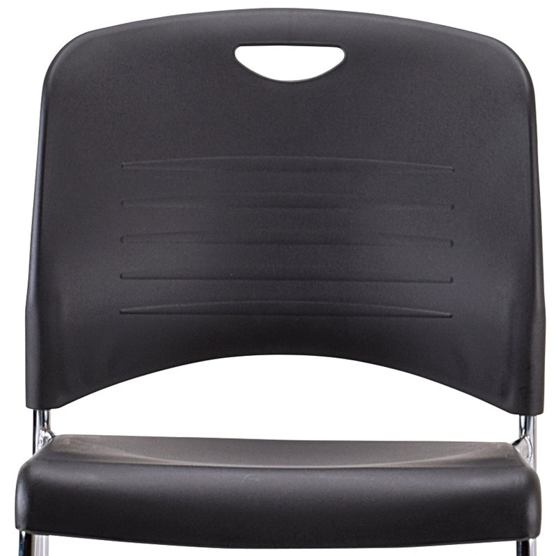 (Set of ) Four Plastic Office Chair, Navy