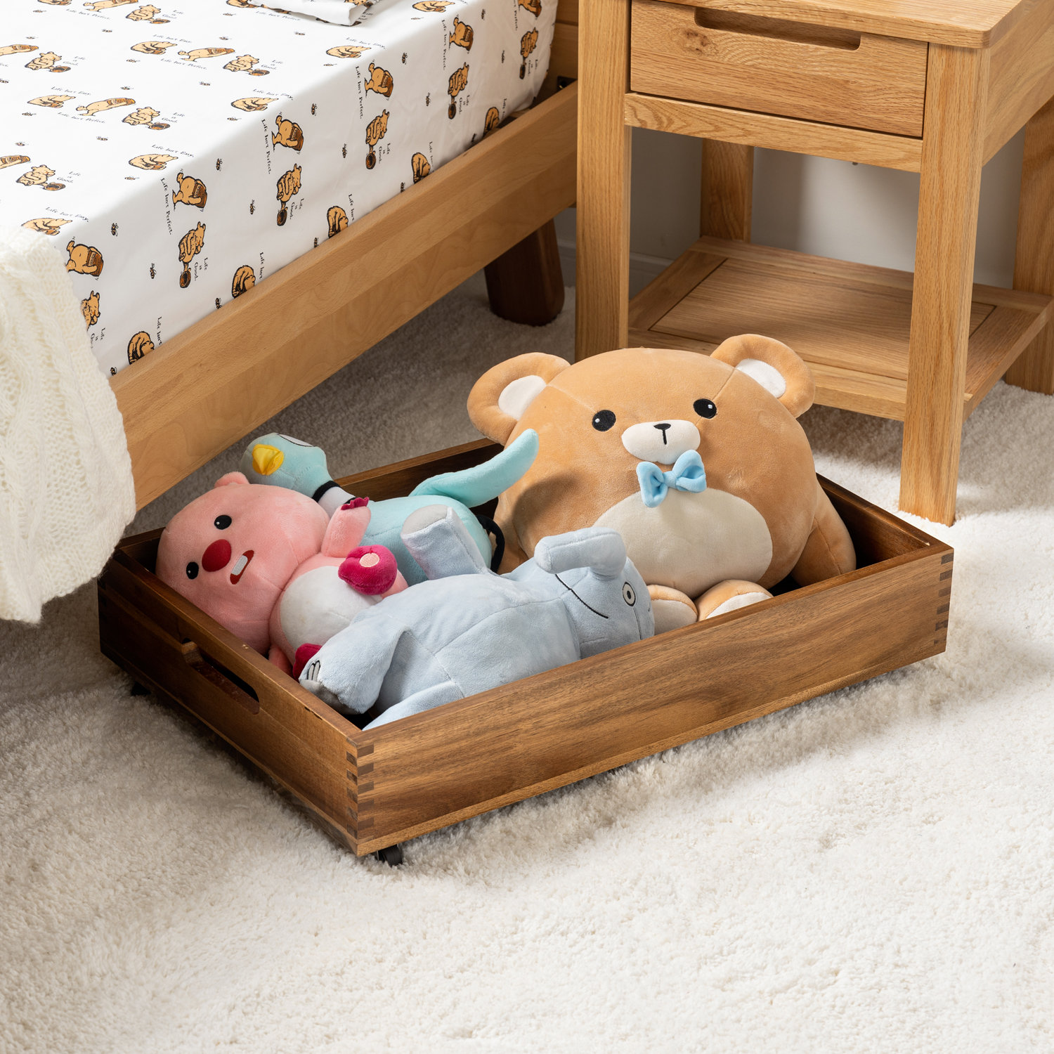 Wayfair Under Bed Shoe Storage On Wheels Rebrilliant Under Bed