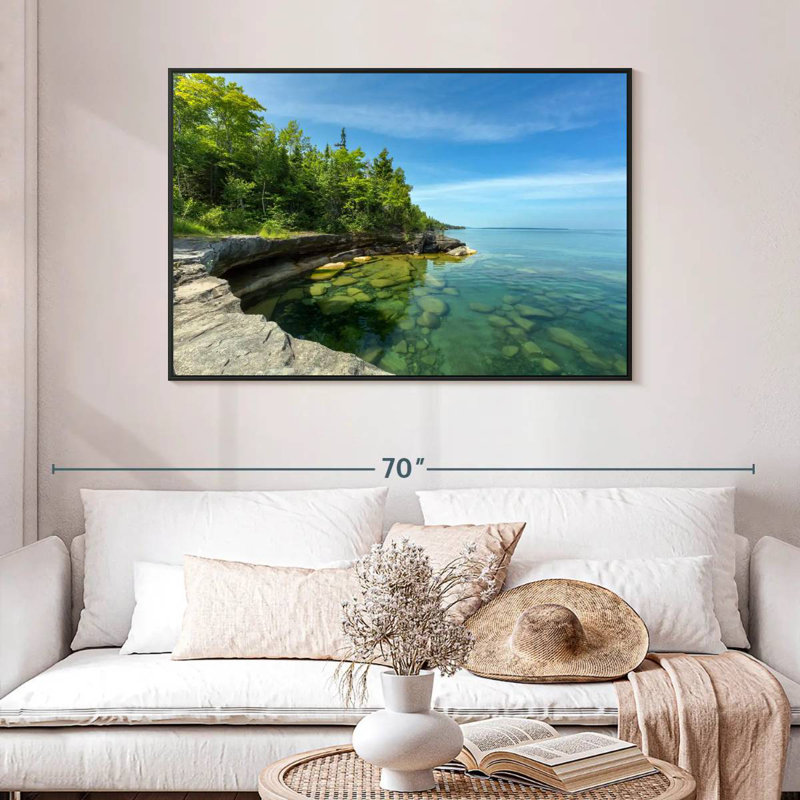 Photographie de Paradise Cove, 46 po x 31 po, Cadre flottant noir