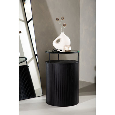 Daicy Glass Top End Table