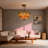 Tiffany Semi Flush Mount Ceiling Light with Stained Glass Shade
