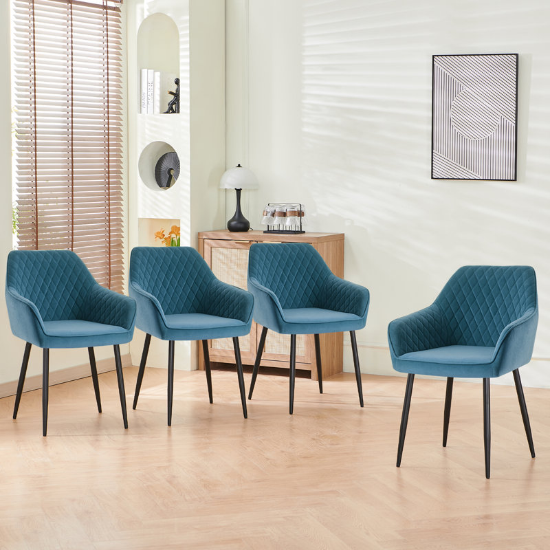 Sexton Upholstered Dining Chair, Teal, 4