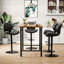 Ensemble de 2 tabourets de bar, tabourets de bar réglables à hauteur de comptoir pivotante avec dossier et repose-pieds, chaises de bar de conception moderne, tabourets de bar rembourrés en similicuir pour bar, cuisine-359743770-359743772