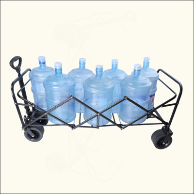Chariot pliant de grande capacité avec chariot extensible