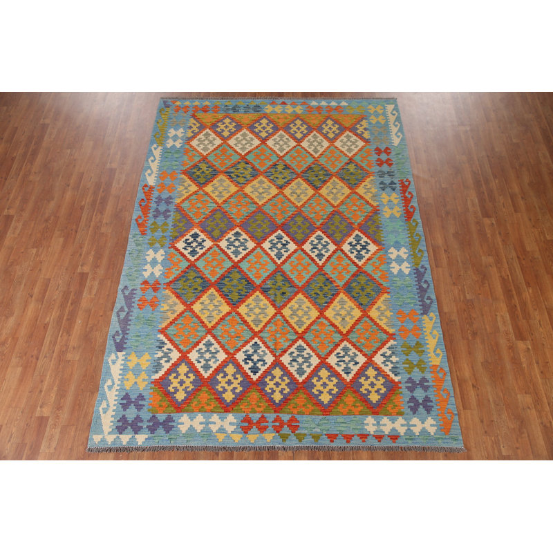 Reversible Wool Kilim Area Rug 7x10