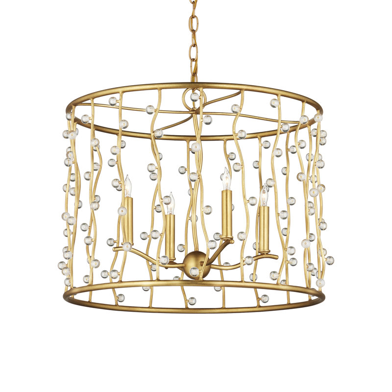 Adagio 4 - Light Wrought Iron/Crystal Chandelier