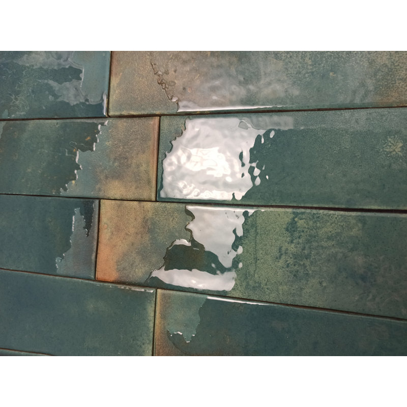 Granadella Glossy Porcelain Tile, 2.5x8.8, Esmeralda