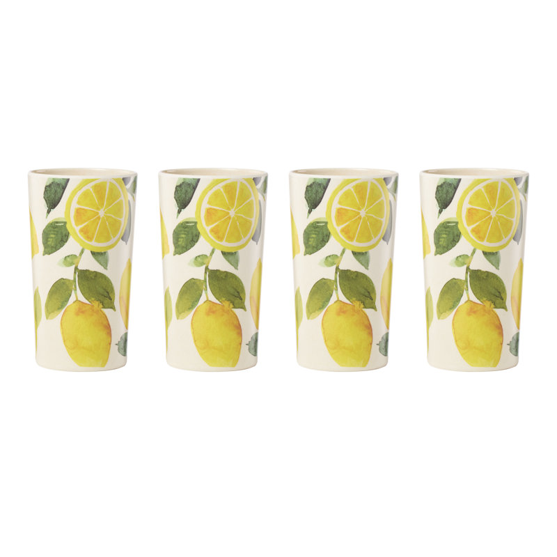 Ensemble de 4 verres en mélamine Oneida, 24 citrons