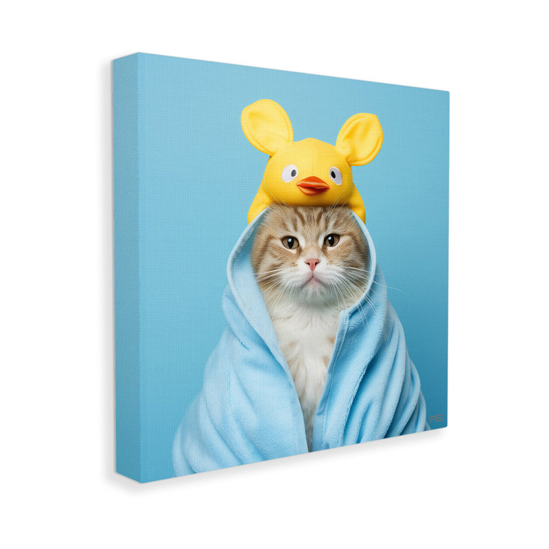 Cadre flottant Cat In Cozy, 24" H x 24" W x 1.5" D