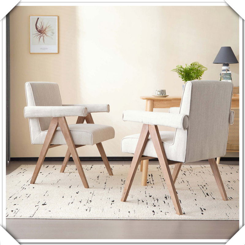 Fauteuil de salle à manger Poppy, Beige