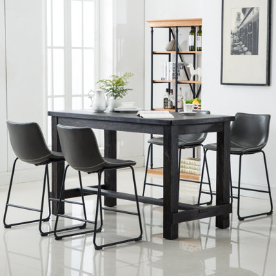 Counter Height Dining Set: Table And Chairs