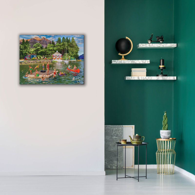 «Gazebo Lake» par Bigelow, illustrations sur toile, H 26 po x l 34 po x P 1,5 po