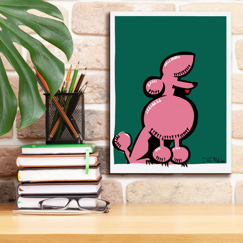 'Pink Poodle' by Irena Orlov, Canvas Wall Art, 16" H x 12" W