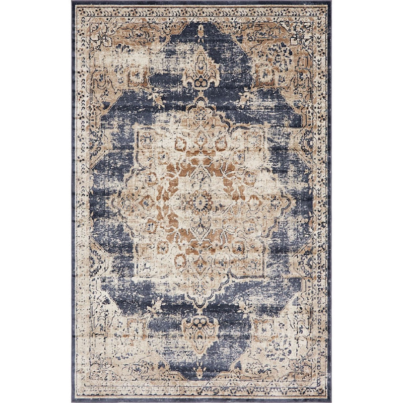 Widener Ikat Indoor Rug, Rectangle 6' x 9'
