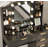Vanity Table with Mirror and Lights, Vanity Desk and Cushioned Stool Set with Charging Station, Storage Drawers and Transparent Tabletop for Bedroom, Black-280775632