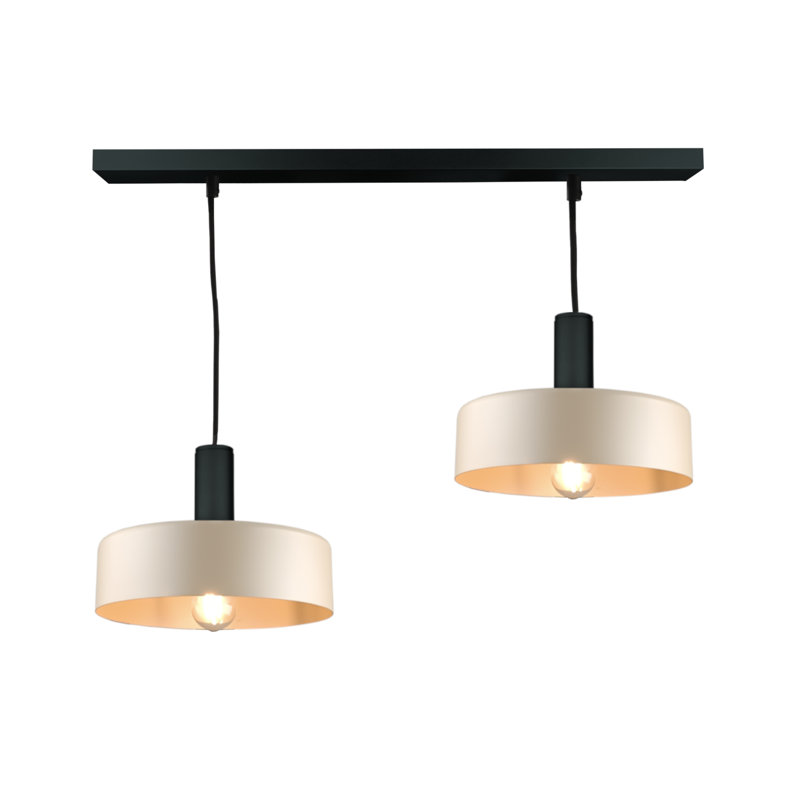 Bhavi 2 - Light Drum Pendant, Beige/Brown, Latte Black