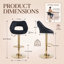Bar Stools Velvet Modern Chic Swivel Upholstered Counter Stools with Hollow Backrest for Home-401899888