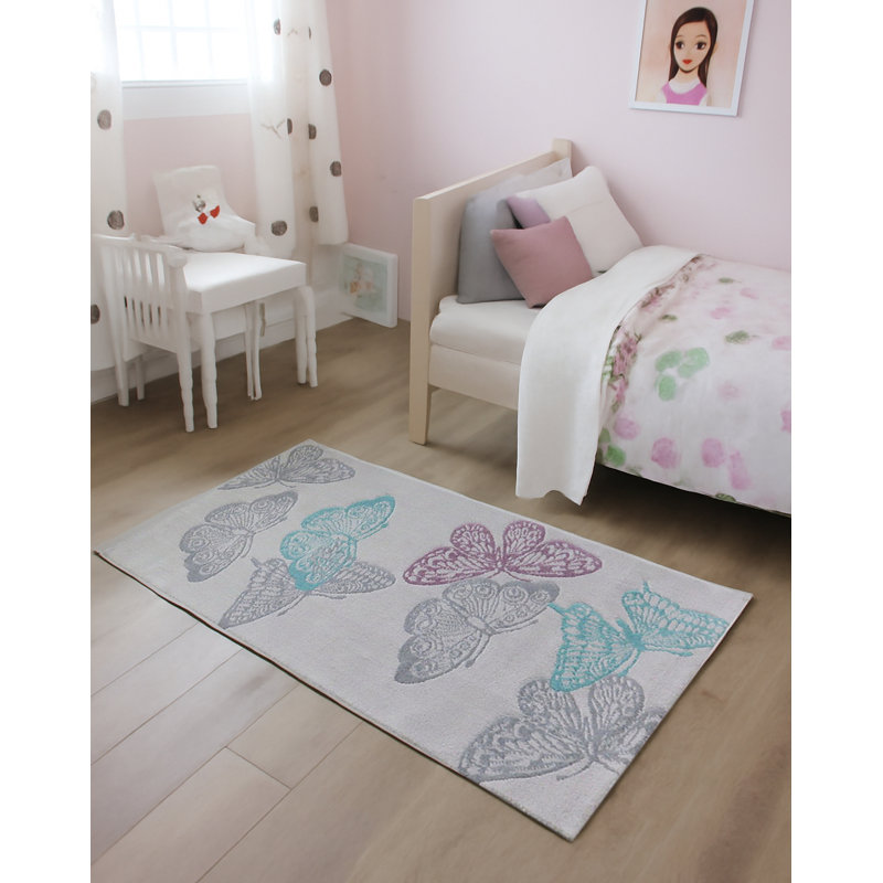 Machine Woven Grey Indoor Rug, Rectangle 80 x 150cm