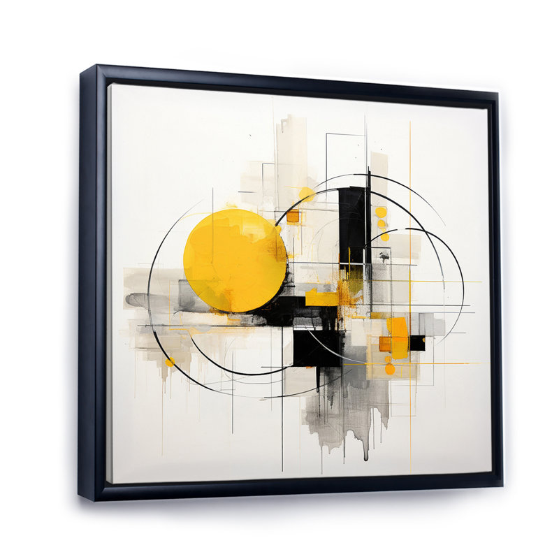 «Pureté de la forme III» - reproduction sur toile, H 16 po x l 16 po x P 1 po, Cadre flottant noir