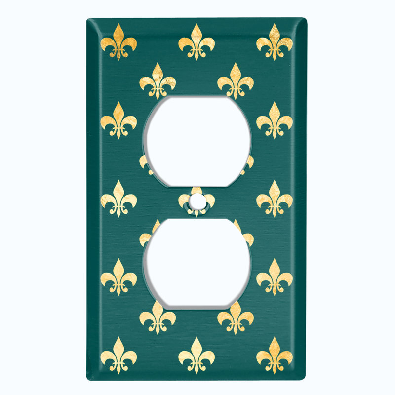 Patterned 1 - Gang Duplex Outlet Standard Wall Plate