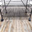 Présentoir de boulangerie 24,8 po x 16,5 po x 48 po avec roulettes, 5 tablettes réglables et 2 porte-enseignes - noir