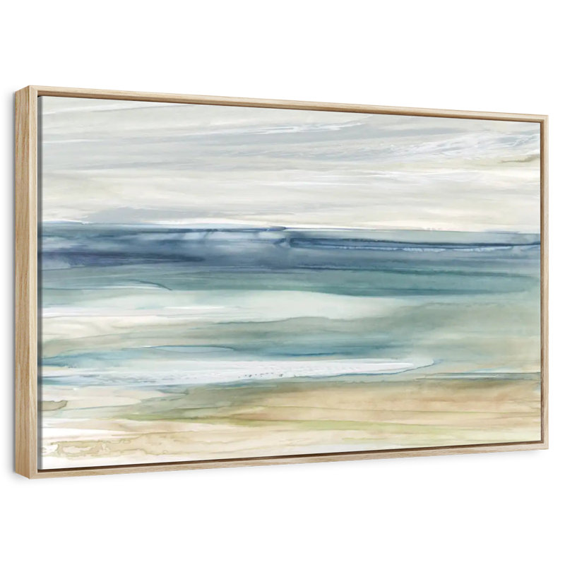 Brise océanique I, Cadre flottant en bois naturel, 43 po x 29 po