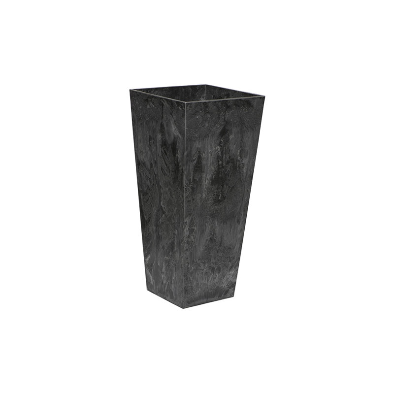 Sewickly Pot Planter, Black, 27.5" H x 13.75" W x 13.75" D