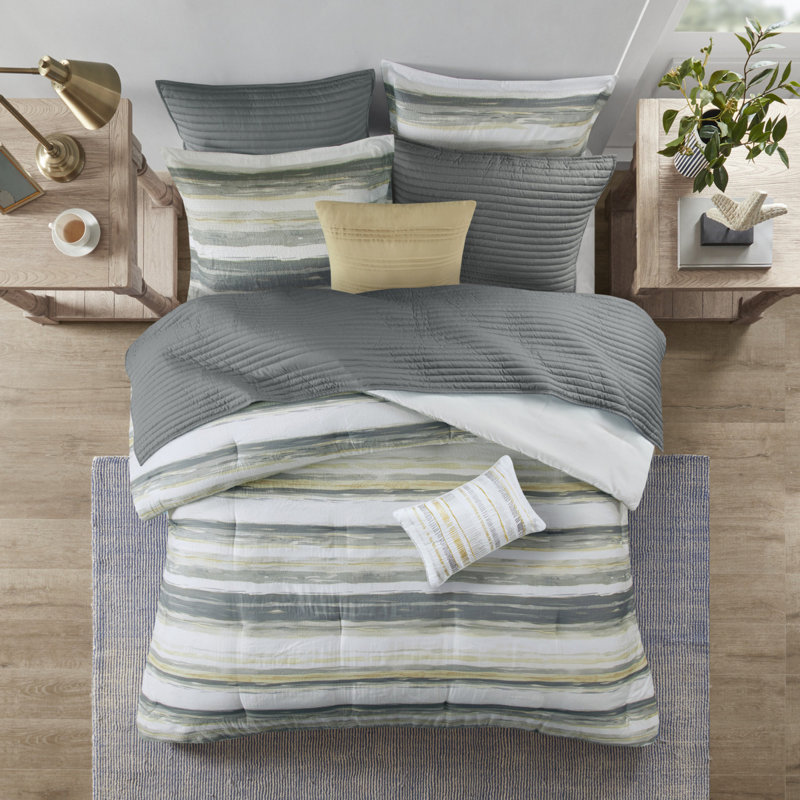 Tranquil Bedding Sets, Polyester Comforter & Quilt, Modern Bedroom