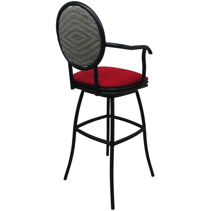 Tabouret Ursas, Tabouret de comptoir (siège d'une hauteur de 26 p, Rouge