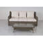 Ensemble de canapé d'extérieur en rotin gris clair 2 pièces avec table basse Camil - Mobilier de patio résistant aux intempéries avec coussins blancs-130890988