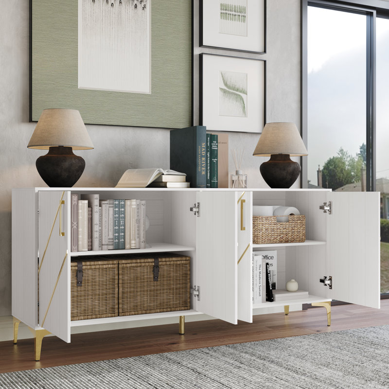 Sideboard In White, Blanc