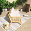 Canapé d'extérieur en bois 75 po avec coussins 75 po