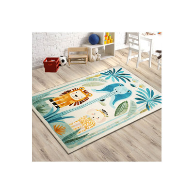 Tapis lavable à motif de motif d'arbre lavable pour enfants, collection Dido