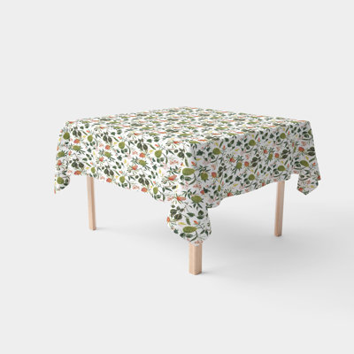 Plantsville Floral Square Tablecloth