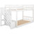 White Twin Over Storage Bunk - Appealing And , Made From Pine Floor Bed, With For A Compelling Space,-433224194