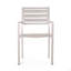 Chaise de salle à manger d'extérieur moderne en aluminium (ensemble de 2)