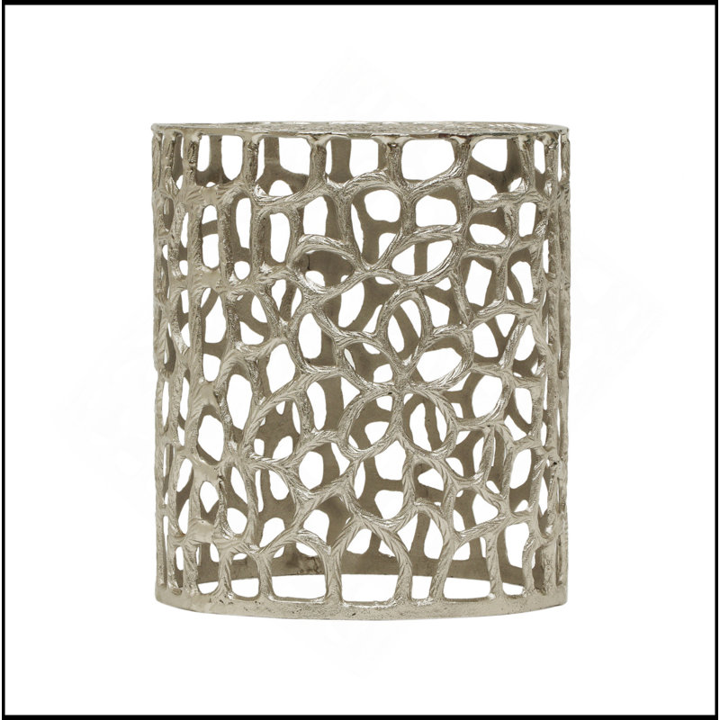 Modern Mesh Stool With Unique Abstract Pattern And Durable Aluminum Frame For Outdoor And Indoor Use