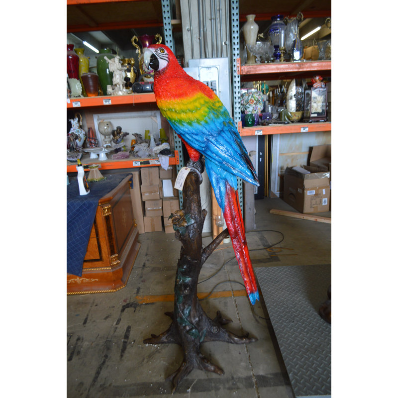 Parrot on a Tree Statue