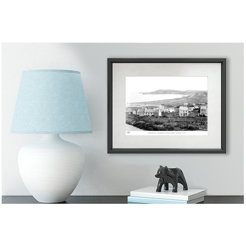 Alderney, Harbour And Fort Albert 1915 by Francis Frith - Single Picture Frame Print, 40cm H x 50cm W x 2.3cm D