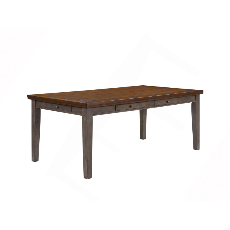 Casual Two Tone 6 Drawer Dining Table