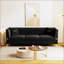 Luxueux canapé de style Chesterfield en velours 3 places avec coussins, parfait pour les salons modernes et élégants.
