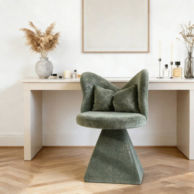 Chaise de coiffeuse avec dossier papillon, chaises d'appoint pivotantes, tabouret de maquillage pour coiffeuse de chambre à coucher